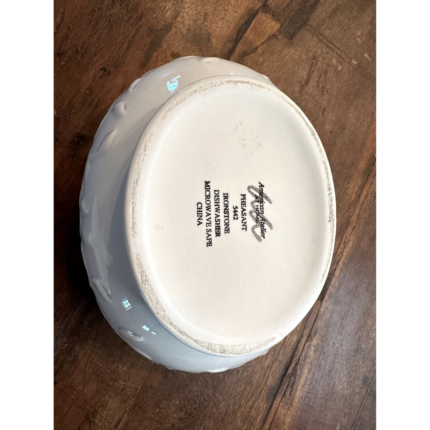 Vintage American Atelier @ Home Ironstone Pheasant Covered Bowl with lid. 5.5" #5442