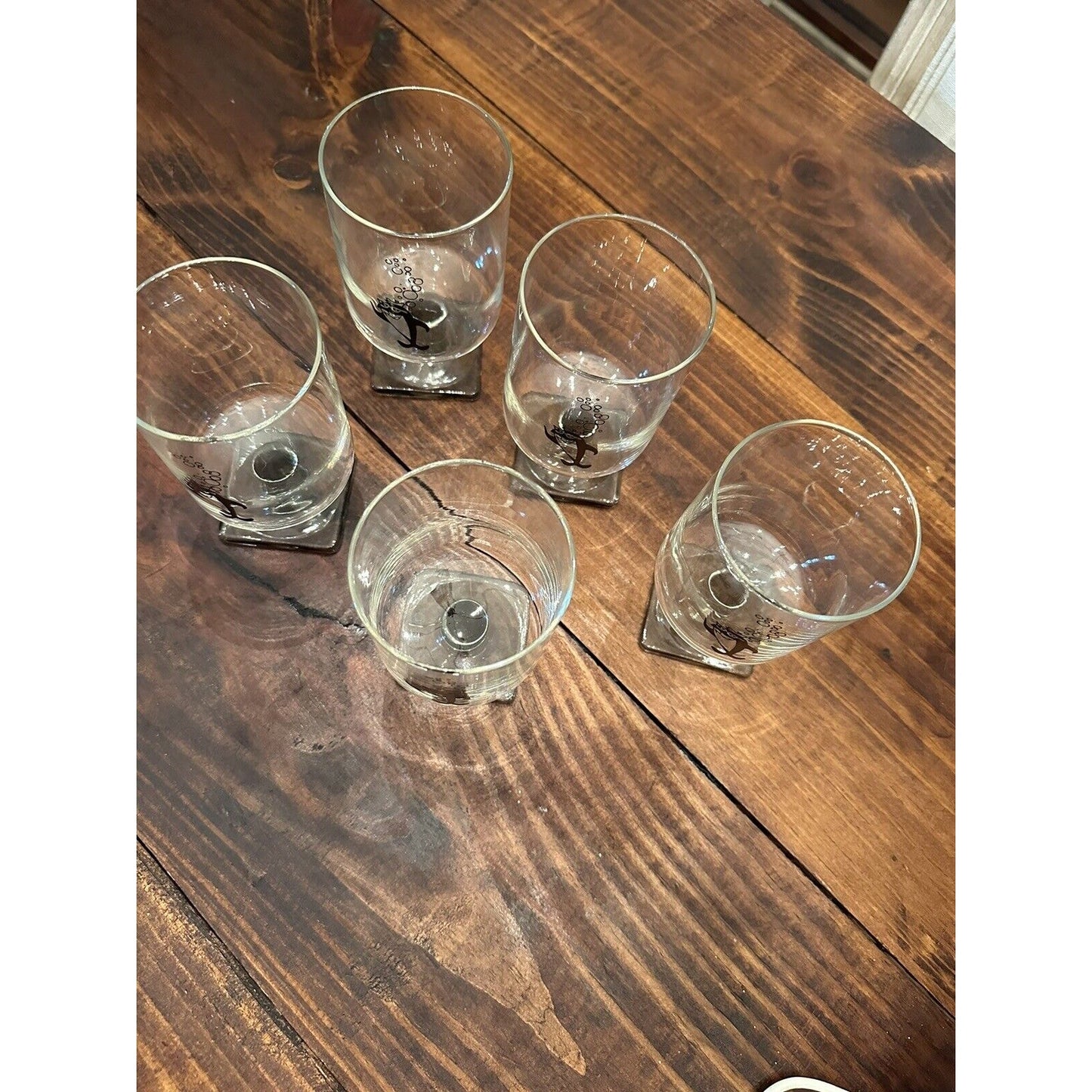 STARKIST Charlie Tuna Square Smoke Gray Pedestal Glasses