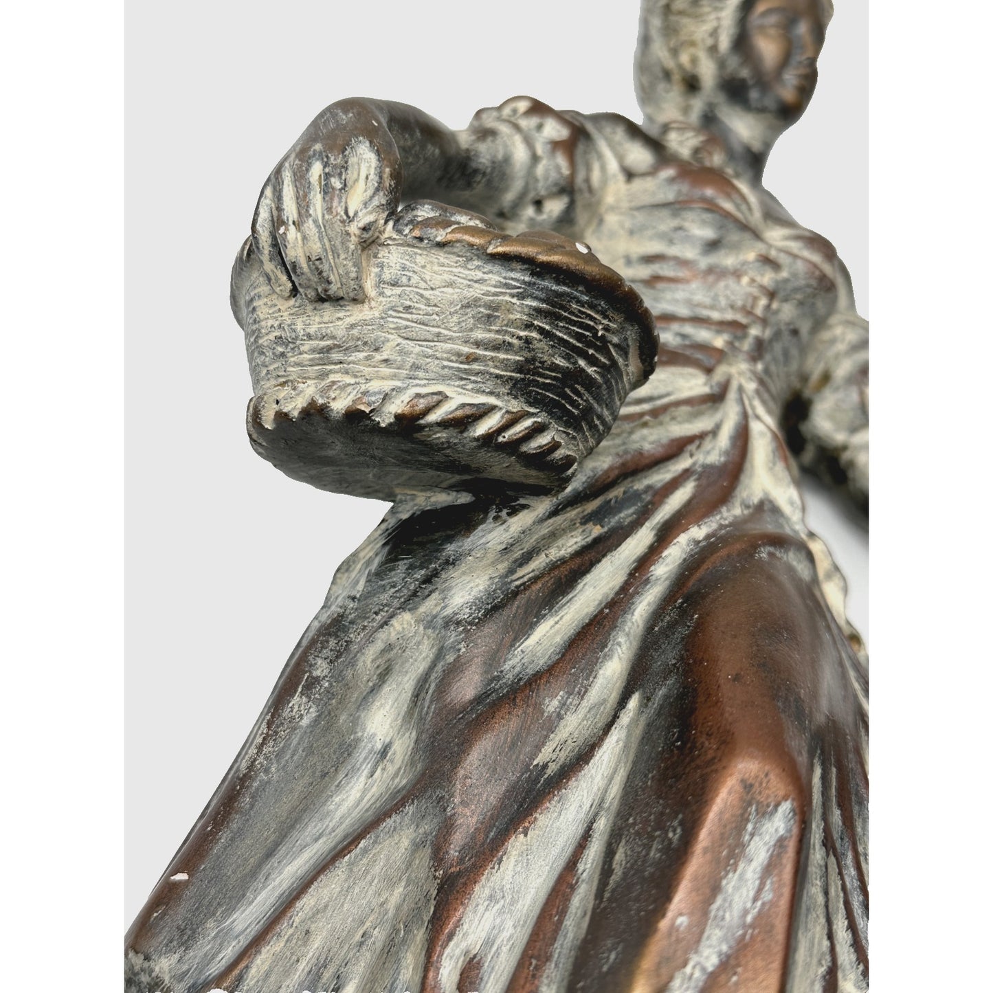 Austin Sculpture " Morning Walk" Woman and Dog Branded 1992