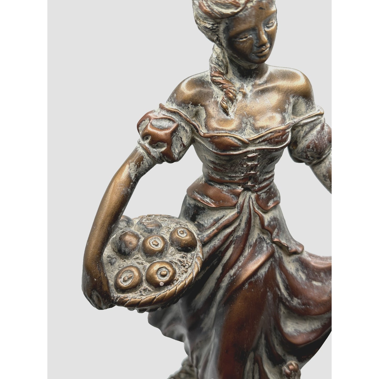 Austin Sculpture " Morning Walk" Woman and Dog Branded 1992
