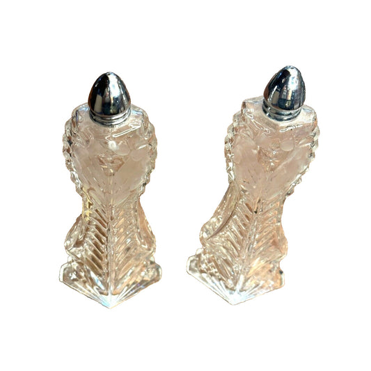 Leaded Glass Salt and Pepper Shaker Set made in Germany