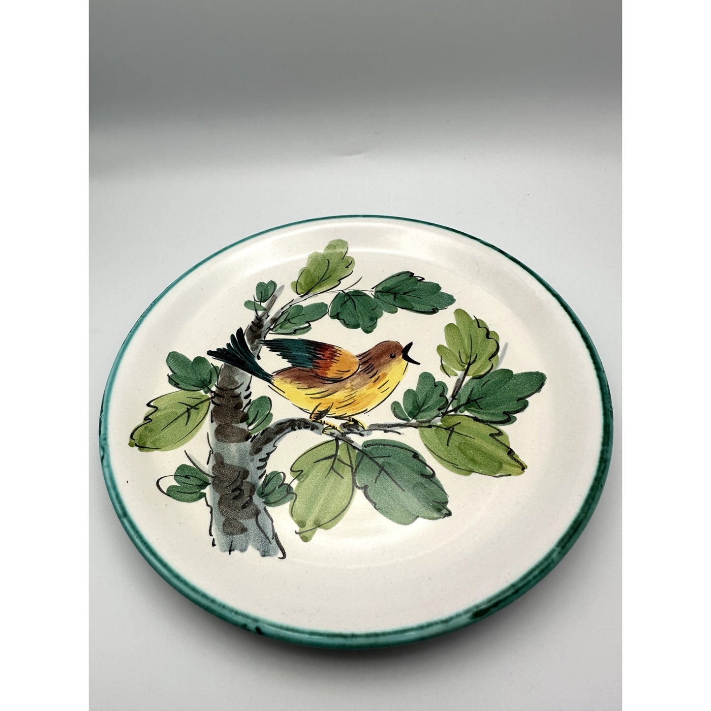 Italian Hand Painted Bird Plate /Or Wall Plate #1872