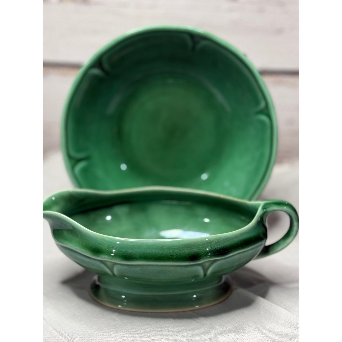 Mount Clemons Petal Green Pottery Collection (Set of 4)