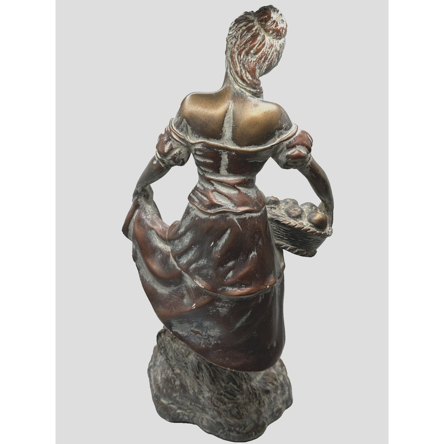 Austin Sculpture " Morning Walk" Woman and Dog Branded 1992
