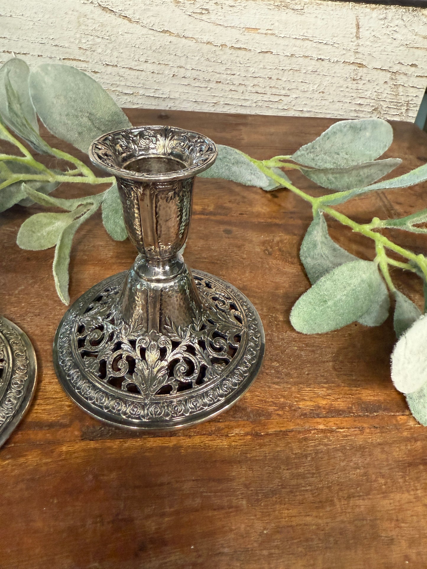 Forbes Silver Co. 1930's Pair of Candle Holders Patent>N 72882