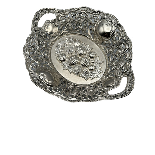 Decorative Handmade Rare Fruit Filagree Bowl made in Germany