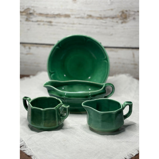Mount Clemons Petal Green Pottery Collection (Set of 4)